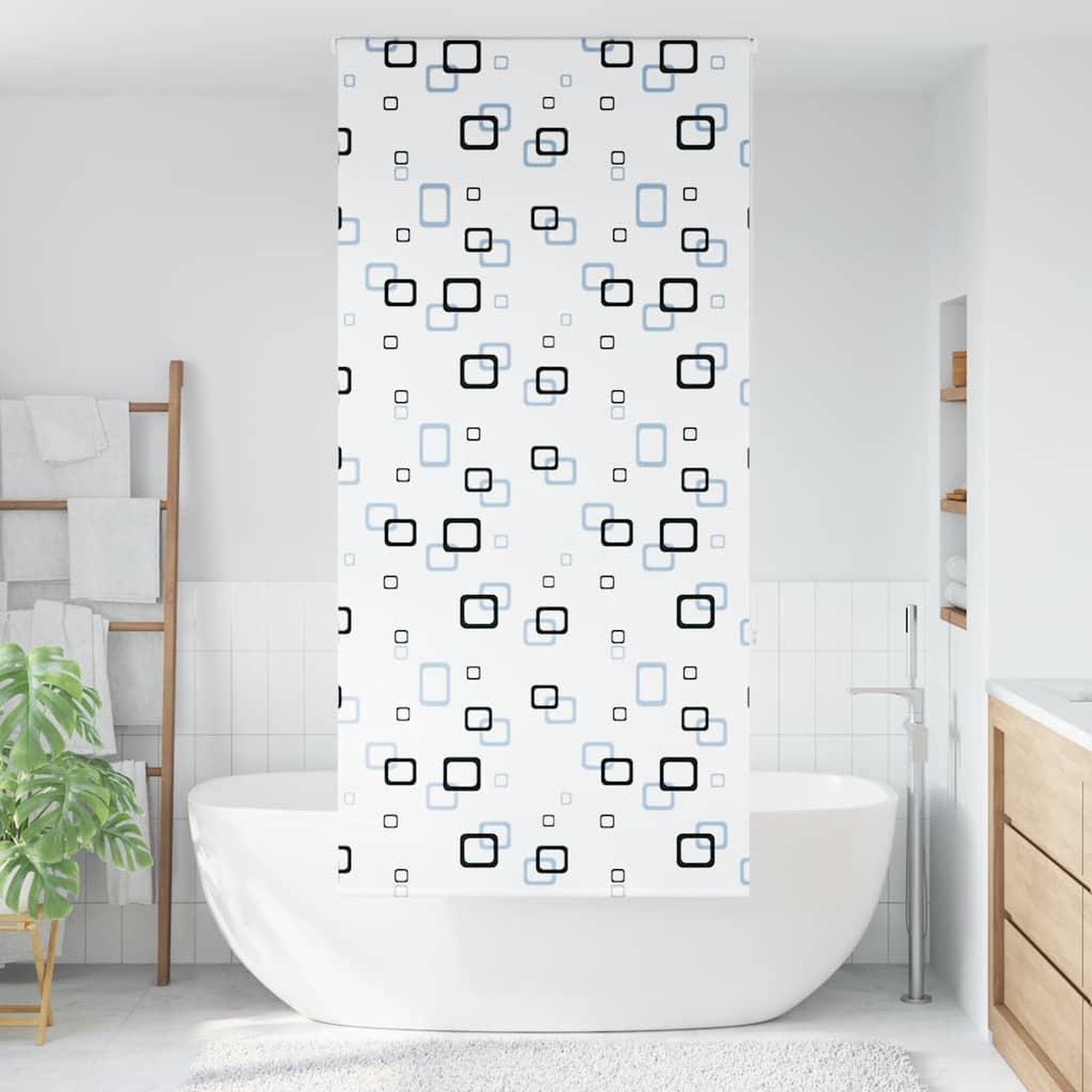 Voir la diapositive 2 : VIDAXL Store enrouleur de douche 110x240 cm largeur du tissu 106 cm