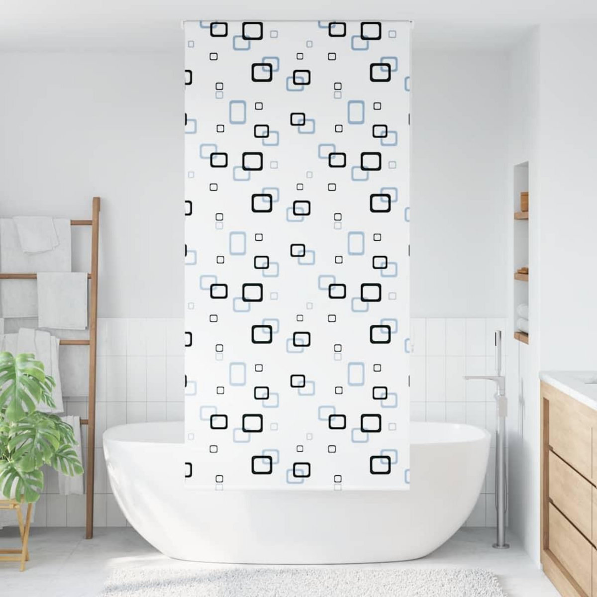 VIDAXL Store enrouleur de douche 110x240 cm largeur du tissu 106 cm