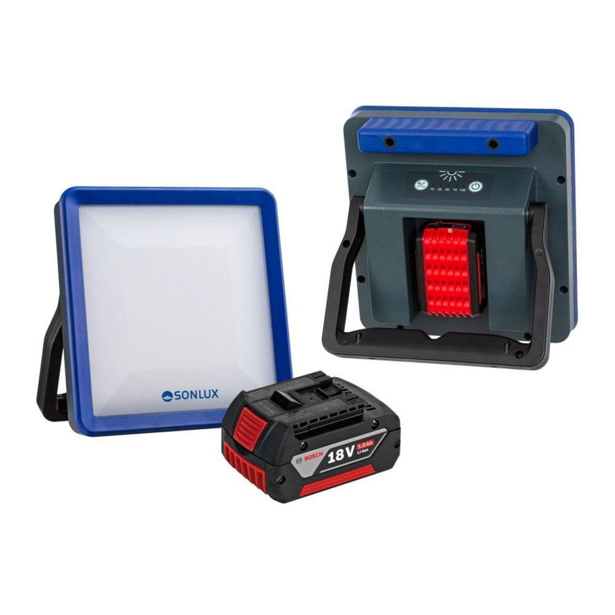 CENTRALE BRICO Projecteur de chantier LED à batterie 4000lm - garantie 3 ans et réparable