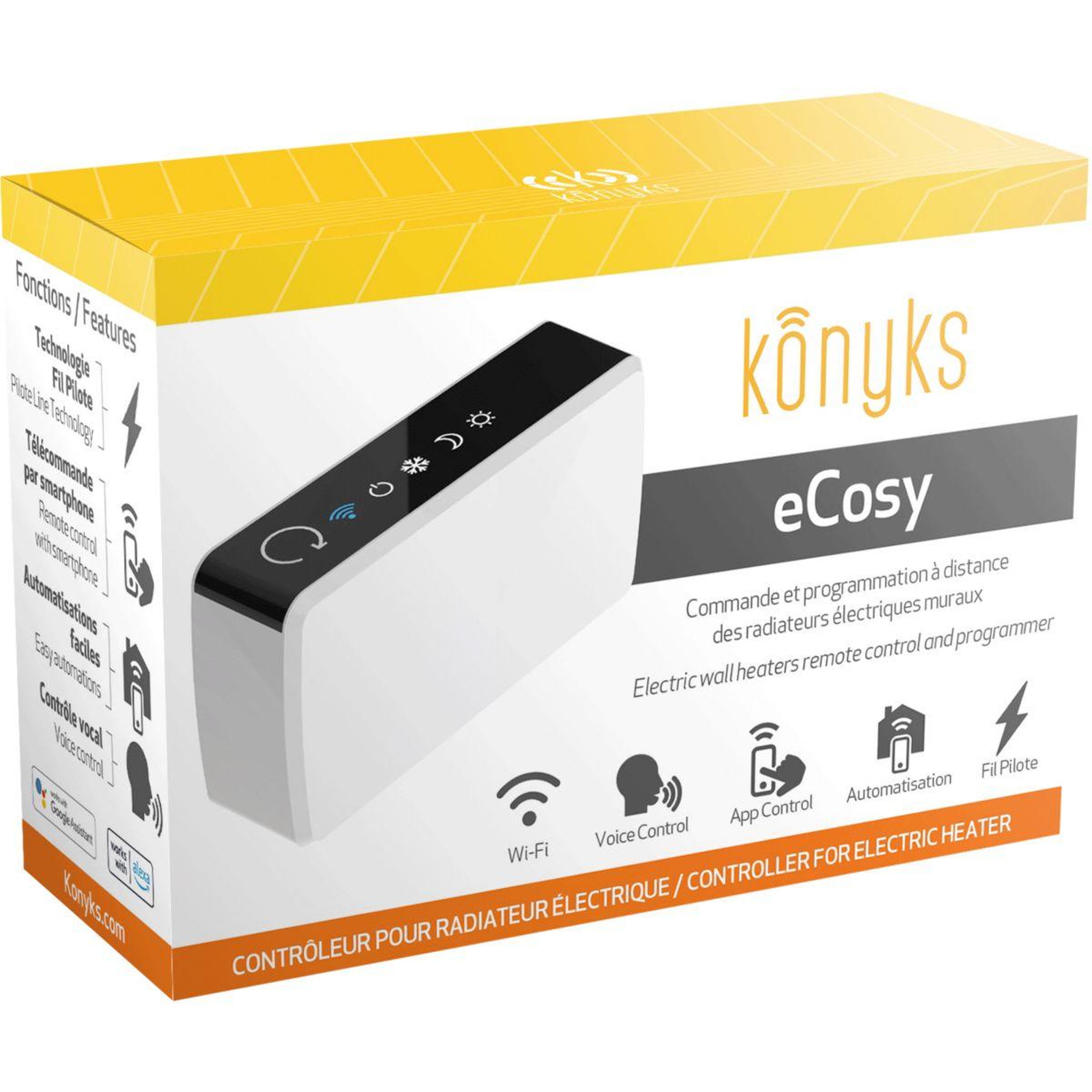 Voir la diapositive 3 : KONYKS Boitier connecté eCosy Controleur WiFi radiateur élec