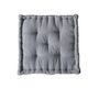 Voir la diapositive 2 : Paris Prix Coussin de Sol en Coton  Dune  40x40cm Gris Clair