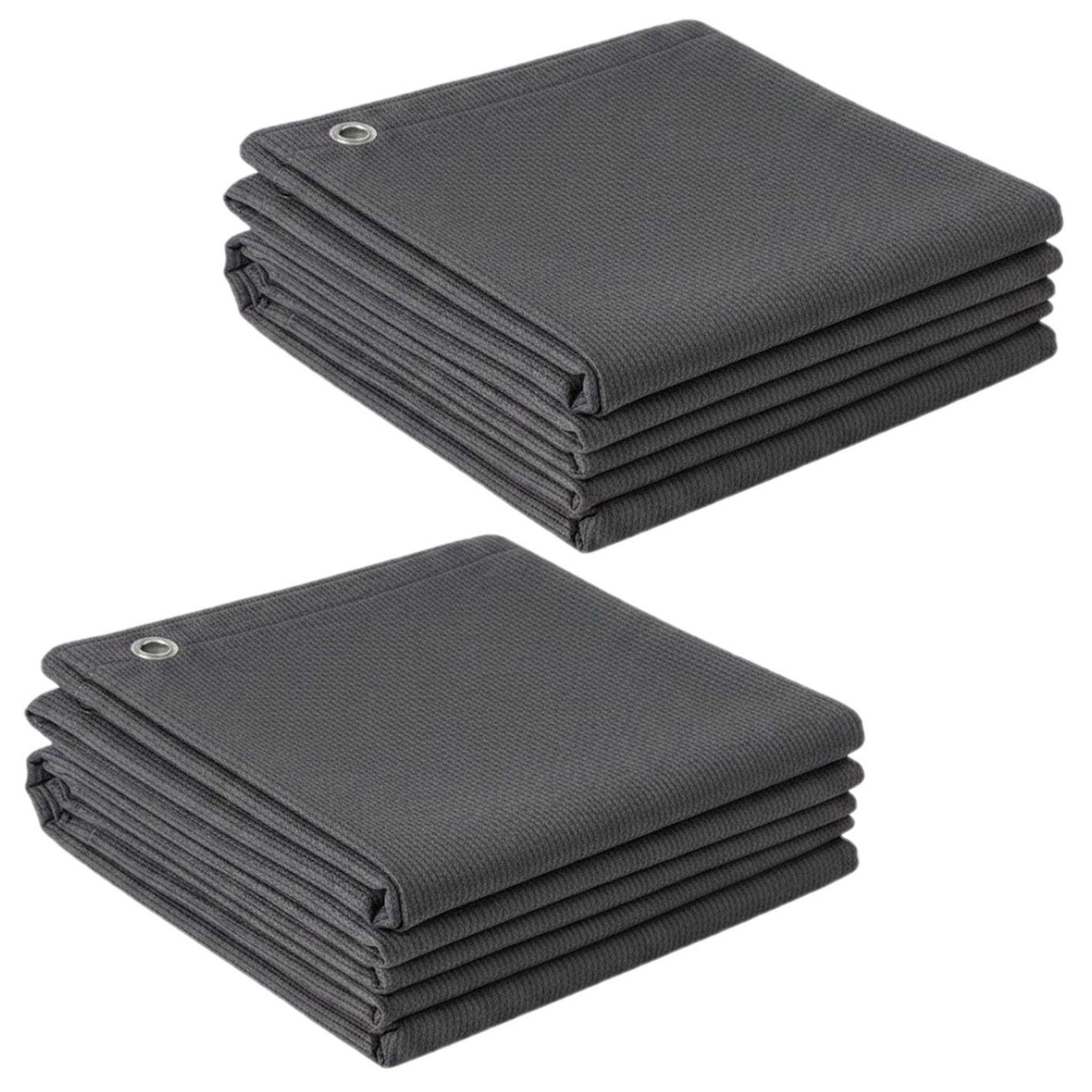 TOILINUX Lot de 2 brise-vues occultants en hdpe. Coloris disponibles : Gris, Vert