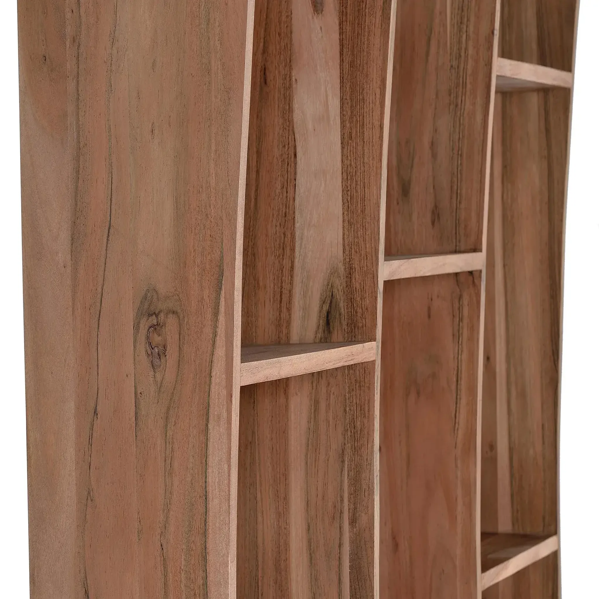 Voir la diapositive 3 : GINER Y COLOMER SL Bibliothèque en bois d'acacia 120 cm style rustique moderne