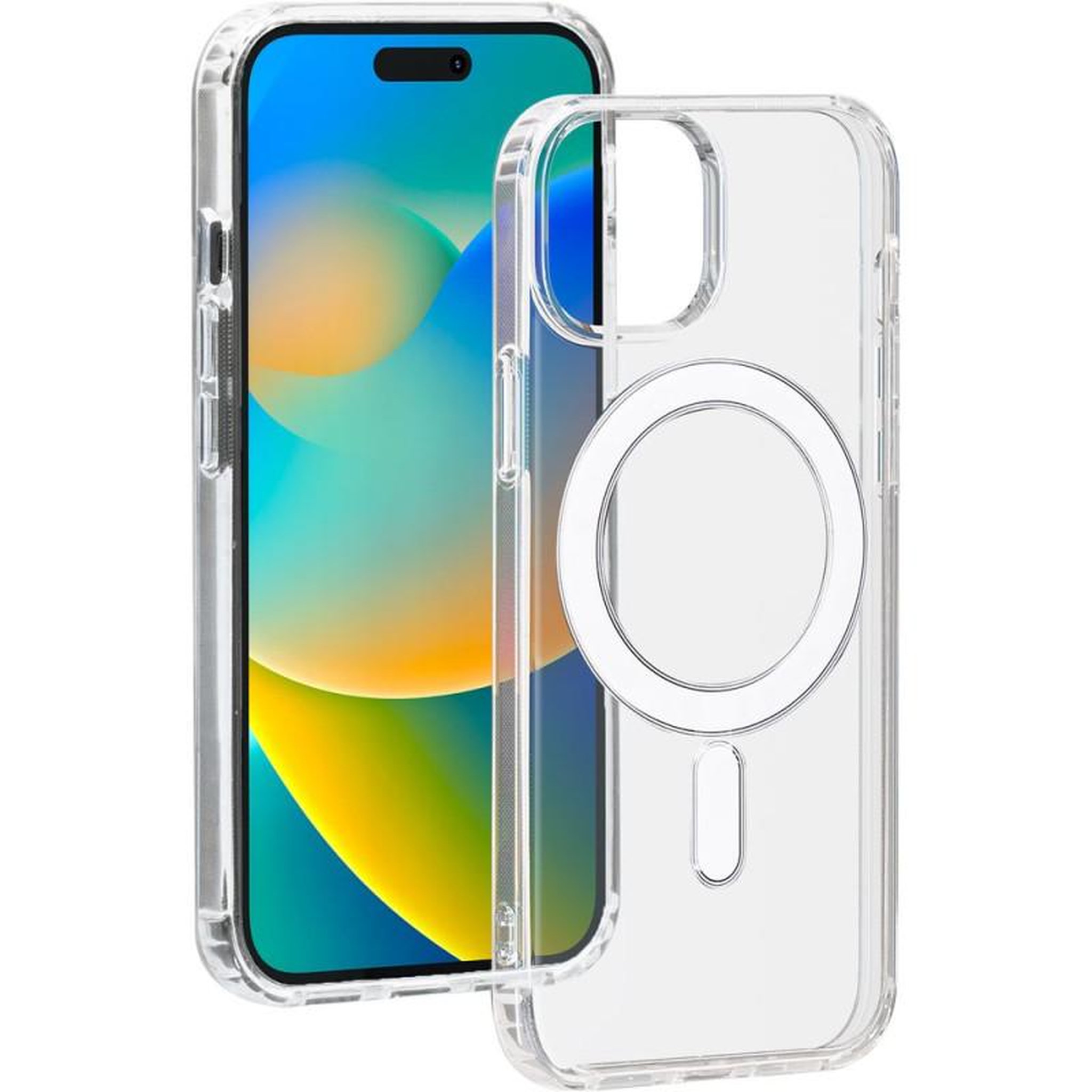 Bigben Connected Coque hybride en silicone BigBen Connected Magsafe pour iPhone 15 Transparent