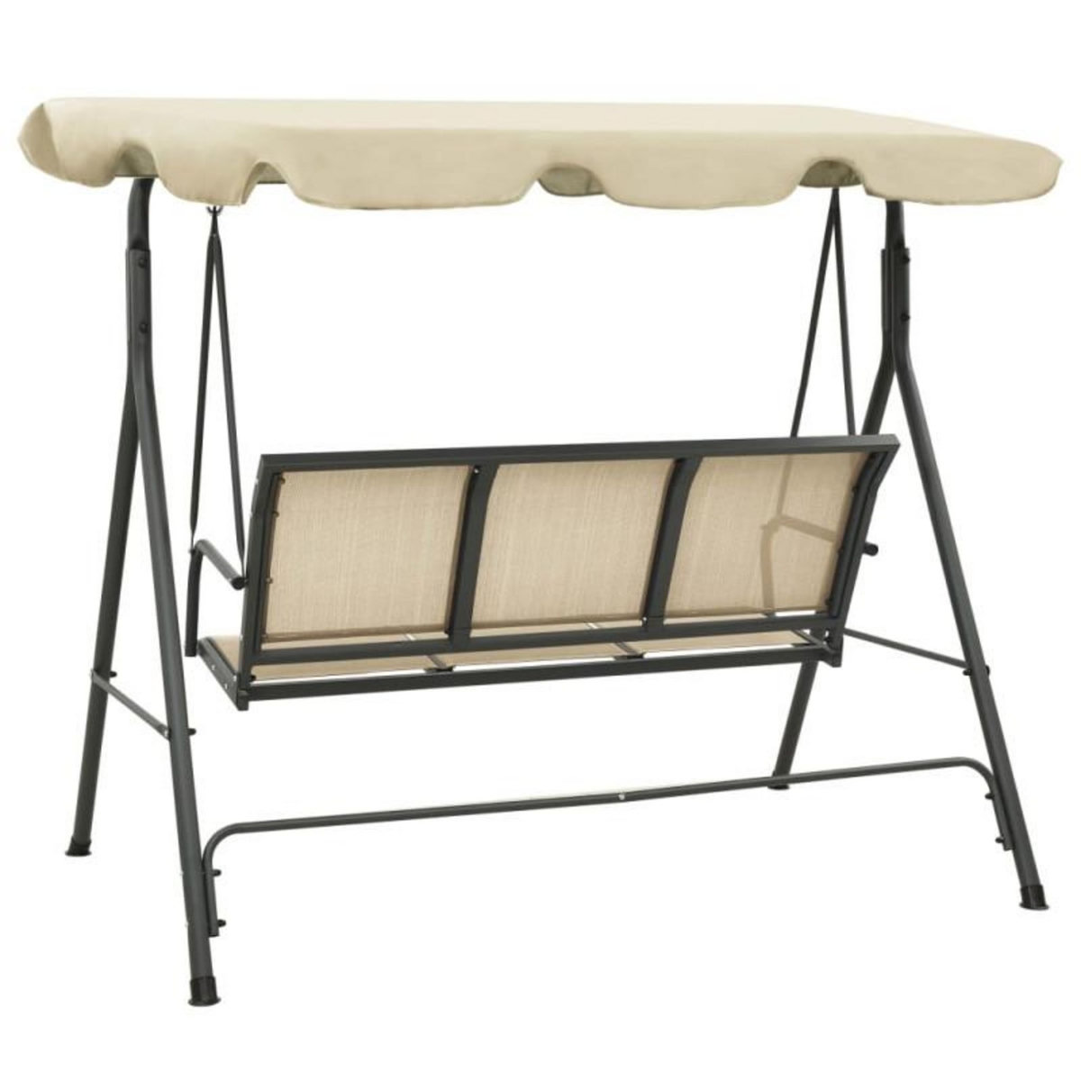 VIDAXL Balancelle de jardin avec baldaquin Anthracite et sable
