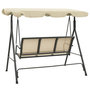 Voir la diapositive 4 : VIDAXL Balancelle de jardin avec baldaquin Anthracite et sable
