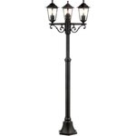BRILLIANT Lampadaire extérieur 3L CARLEEN - BRILLIANT - noir - métal/verre - 200x61cm - IP44