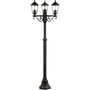 Voir la diapositive 1 : BRILLIANT Lampadaire extérieur 3L CARLEEN - BRILLIANT - noir - métal/verre - 200x61cm - IP44