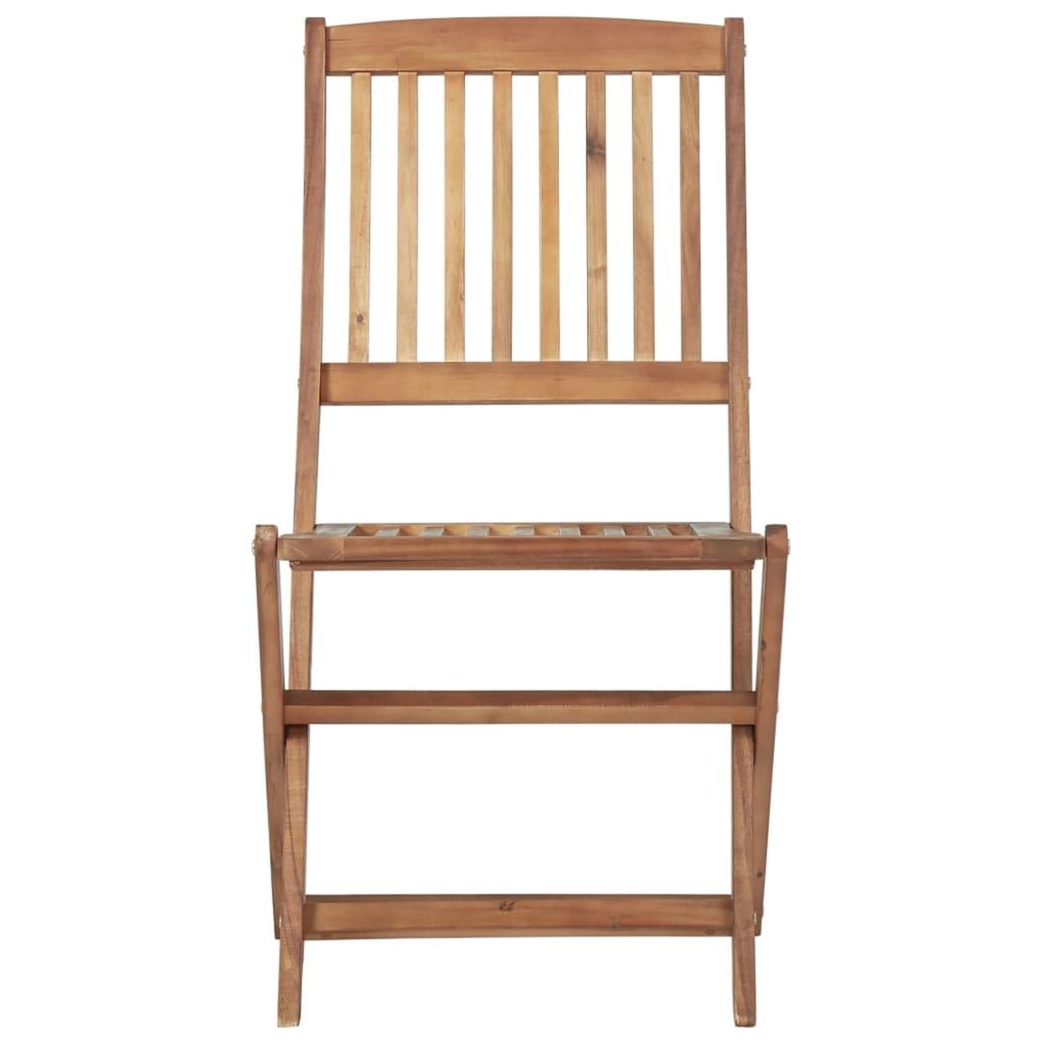 Voir la diapositive 3 : VIDAXL Chaises pliables d'exterieur lot de 4 Bois d'acacia solide