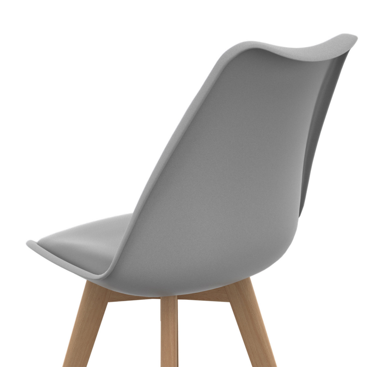 ID MARKET Lot de 6 chaises scandinaves SARA gris clair pour salle à manger