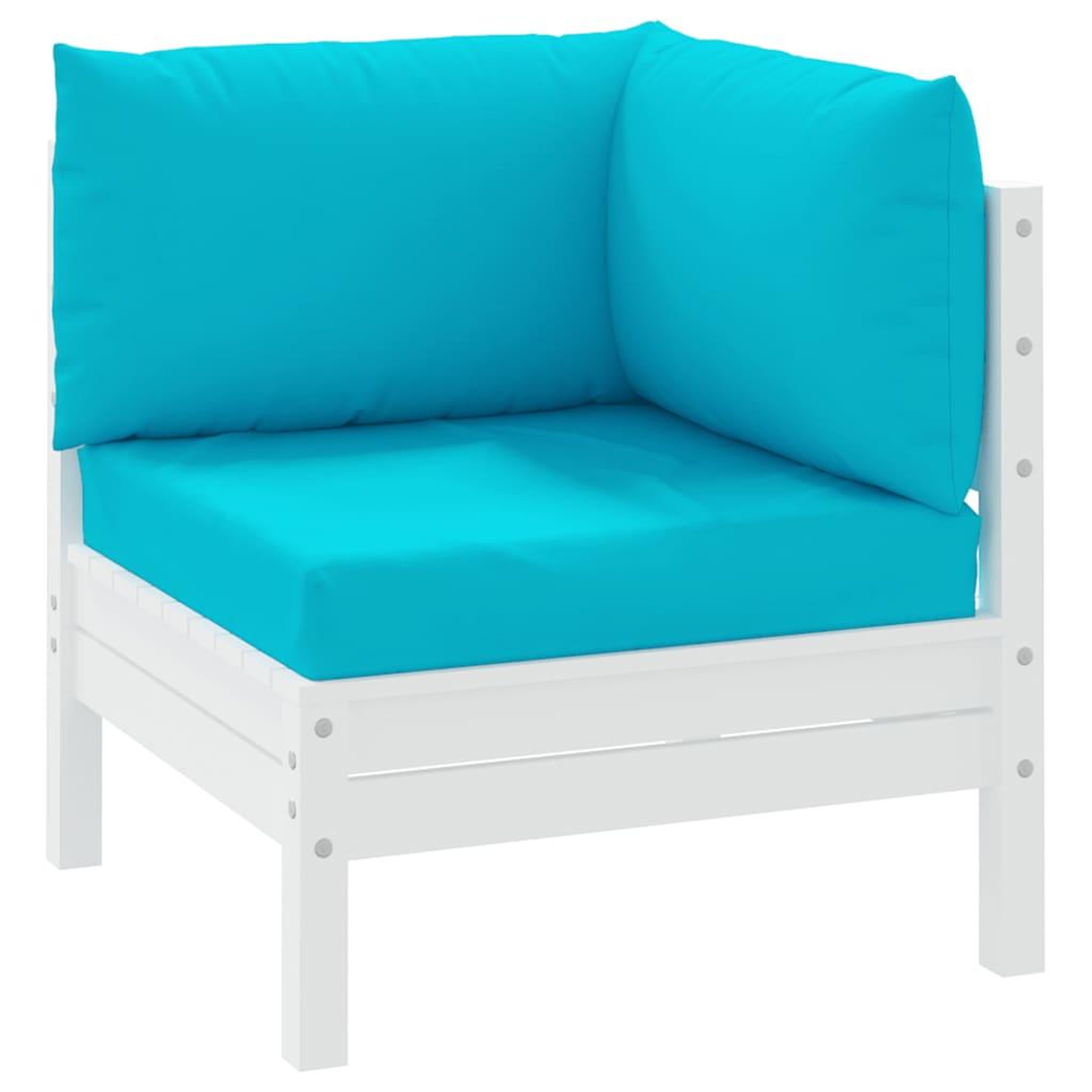 Voir la diapositive 3 : VIDAXL Coussins de palette lot de 3 turquoise tissu Oxford