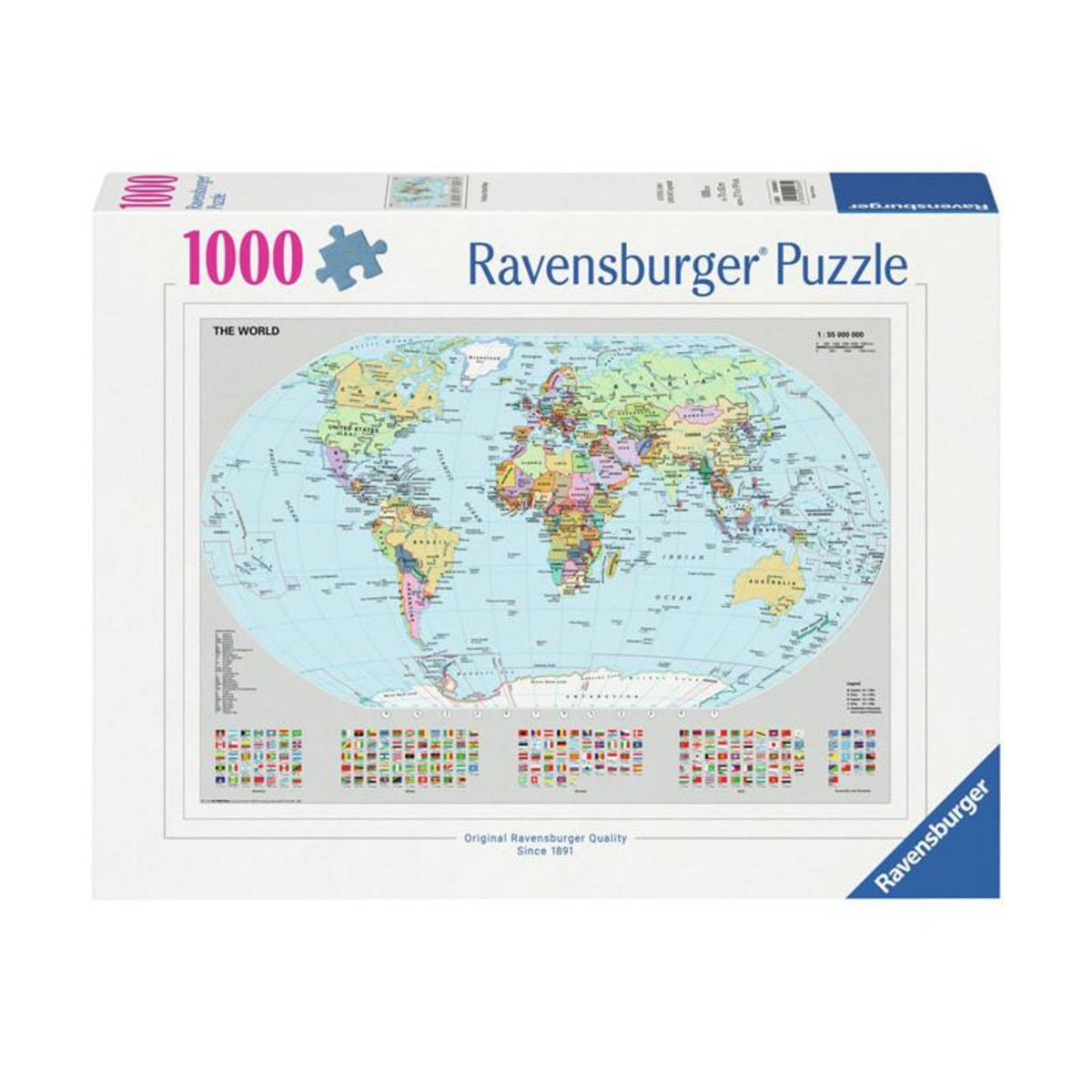 RAVENSBURGER Ravensburger - Jigsaw puzzle Political World Map, 1000 pcs. 120000655