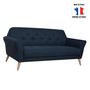 Voir la diapositive 1 : Canapé 3 places scandinave tissu chiné SANTANA, pieds hêtre