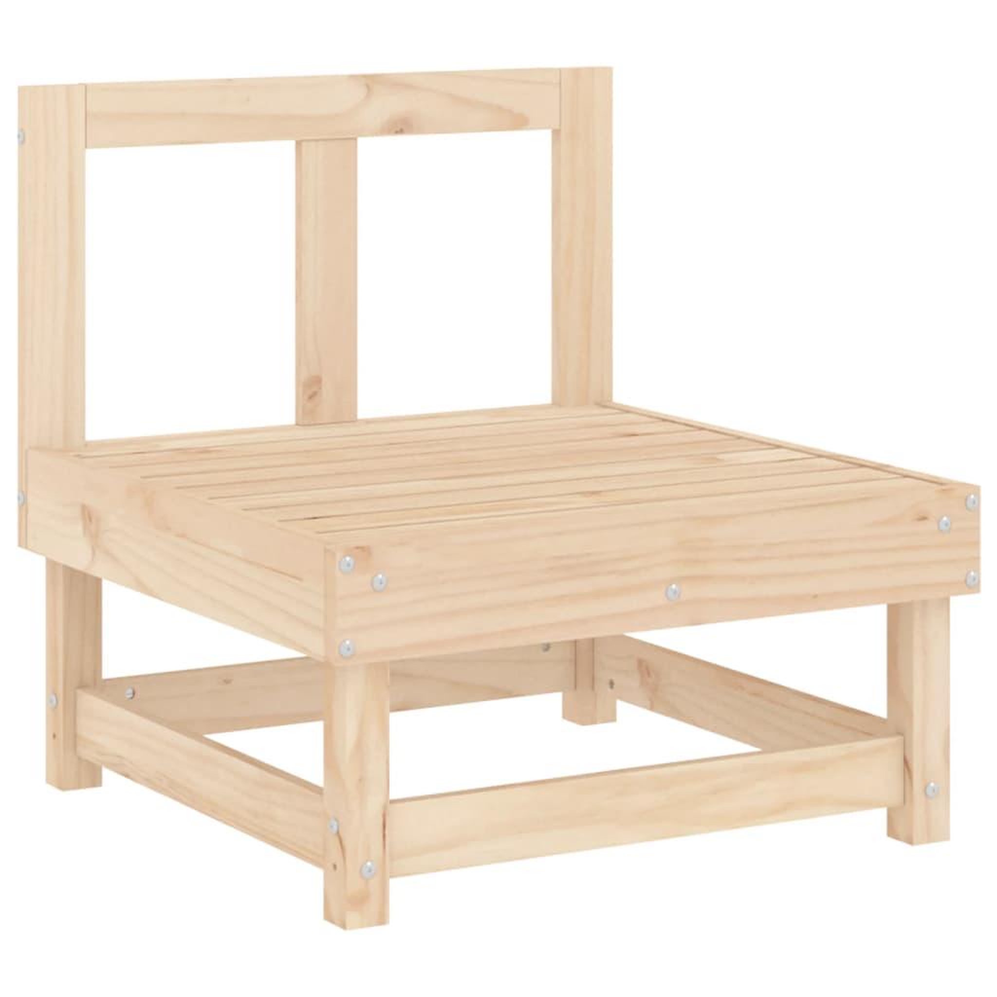 Voir la diapositive 2 : VIDAXL Canape central de jardin bois de pin massif