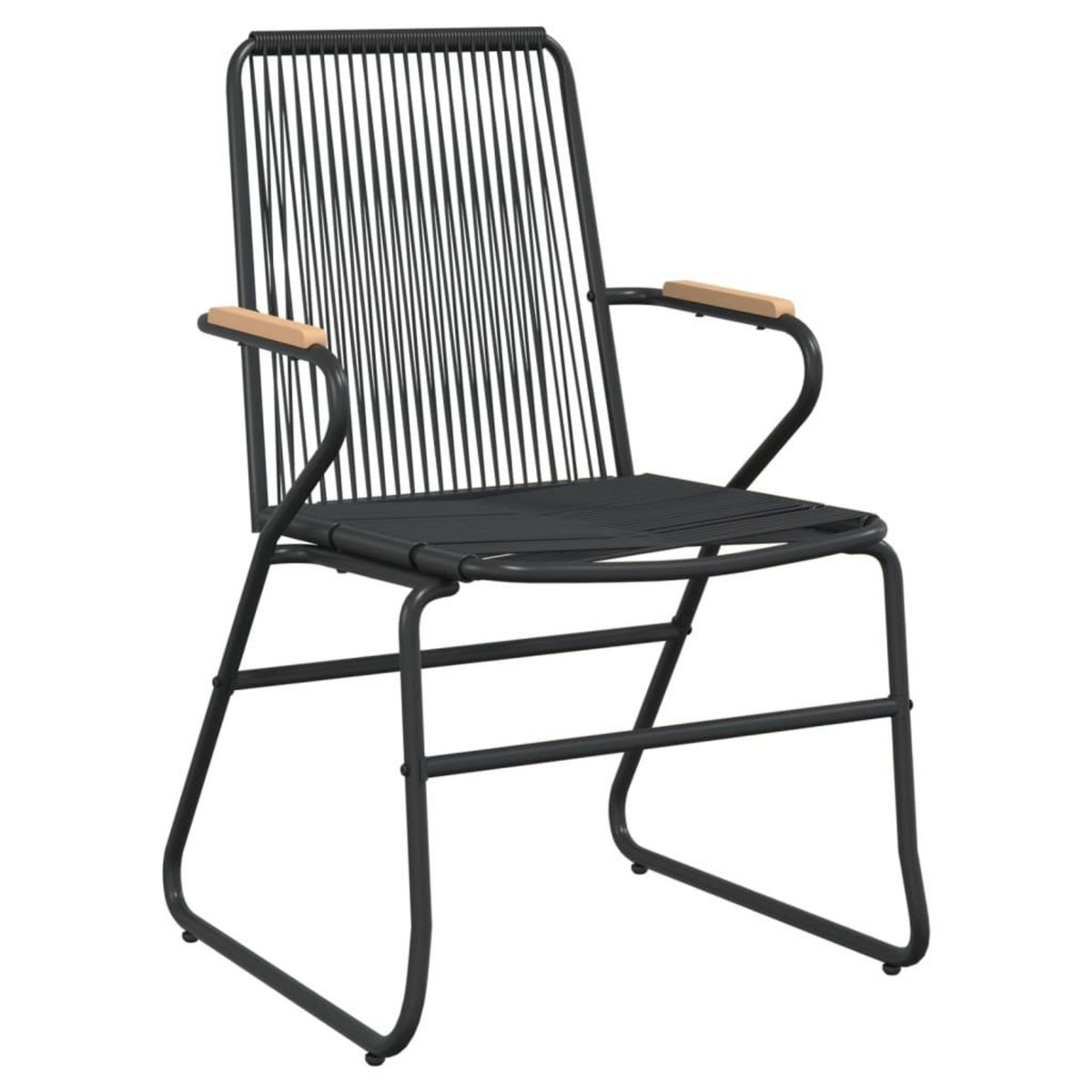 VIDAXL Chaises de jardin lot de 2 noir 58x59x85,5 cm Rotin PVC