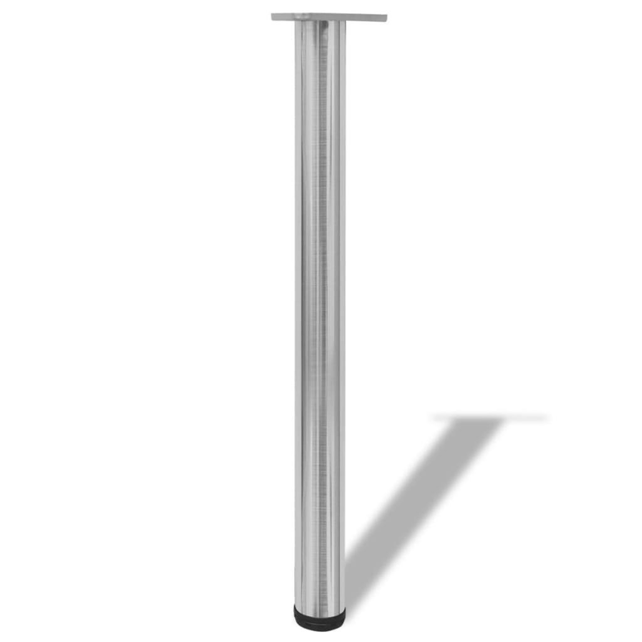 Voir la diapositive 2 : VIDAXL 4 pieds de table reglables en hauteur 710 mm Nickel brosse