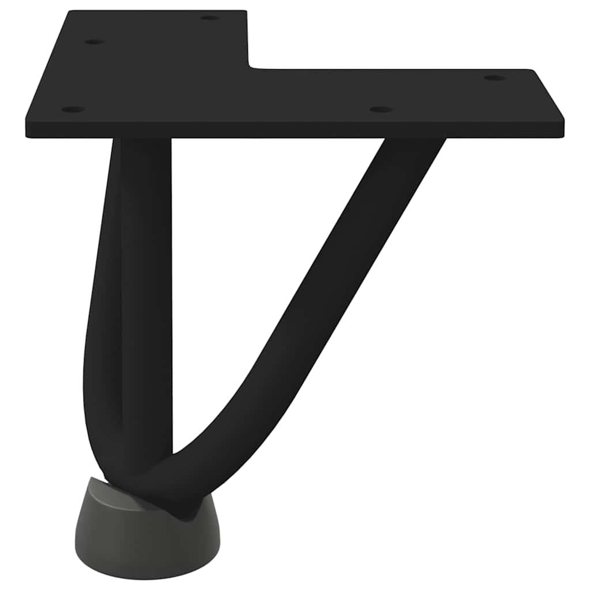 Voir la diapositive 5 : VIDAXL Pieds de table en forme d'epingle a cheveux 10 cm acier massif