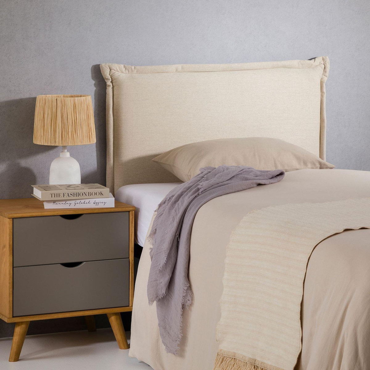 IDIMEX Tête de lit NERINA 90 sur pieds, en tissu