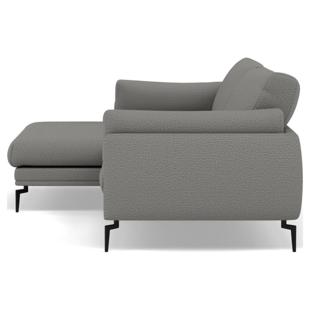 LISA DESIGN Carlos - canapé d'angle gauche 4 places ultra moelleux en tissu texturé