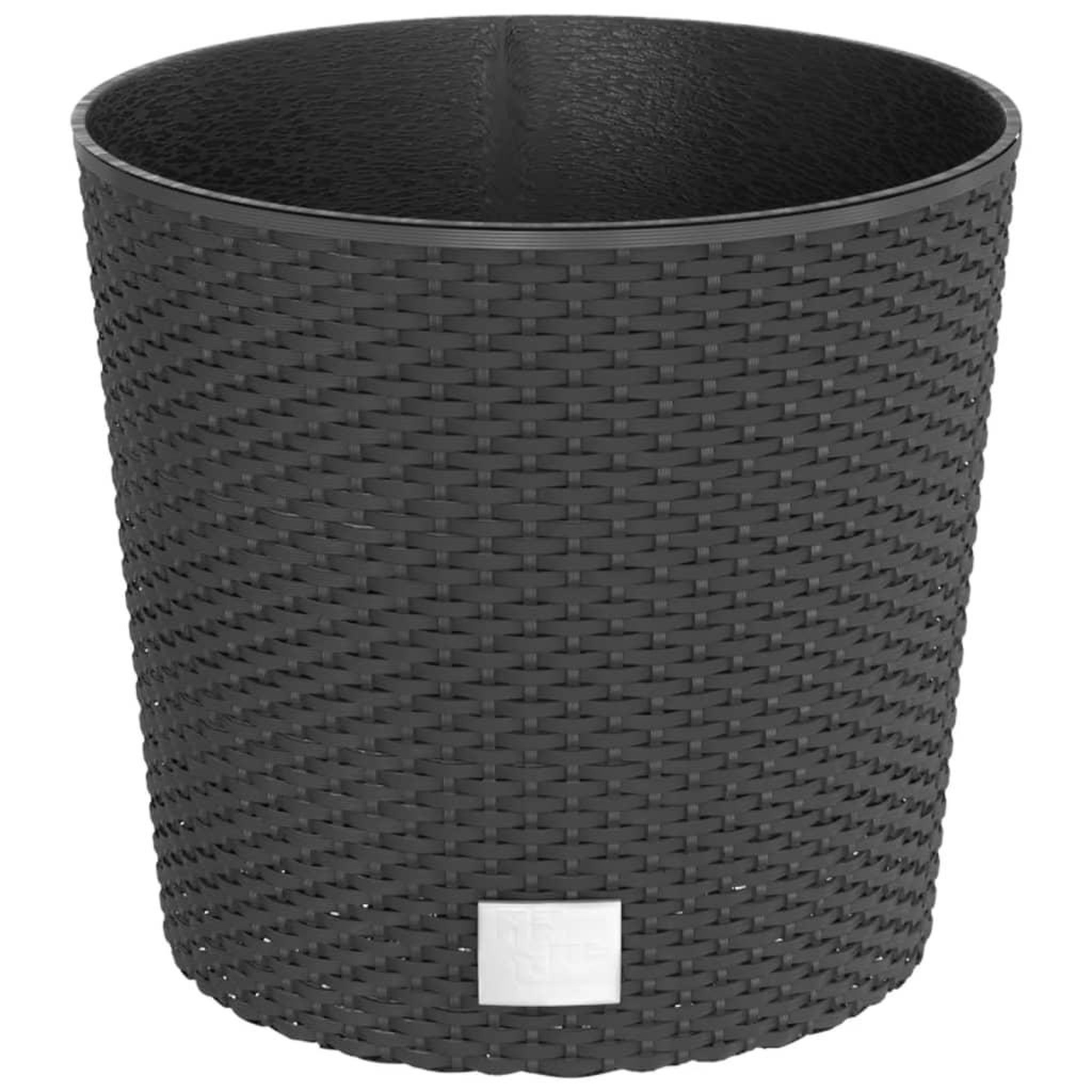 Voir la diapositive 2 : VIDAXL Jardiniere et interieur amovible anthracite 15 /15,3 L rotin PP