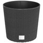 Voir la diapositive 2 : VIDAXL Jardiniere et interieur amovible anthracite 15 /15,3 L rotin PP