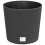 Voir la diapositive 2 : VIDAXL Jardiniere et interieur amovible anthracite 15 /15,3 L rotin PP