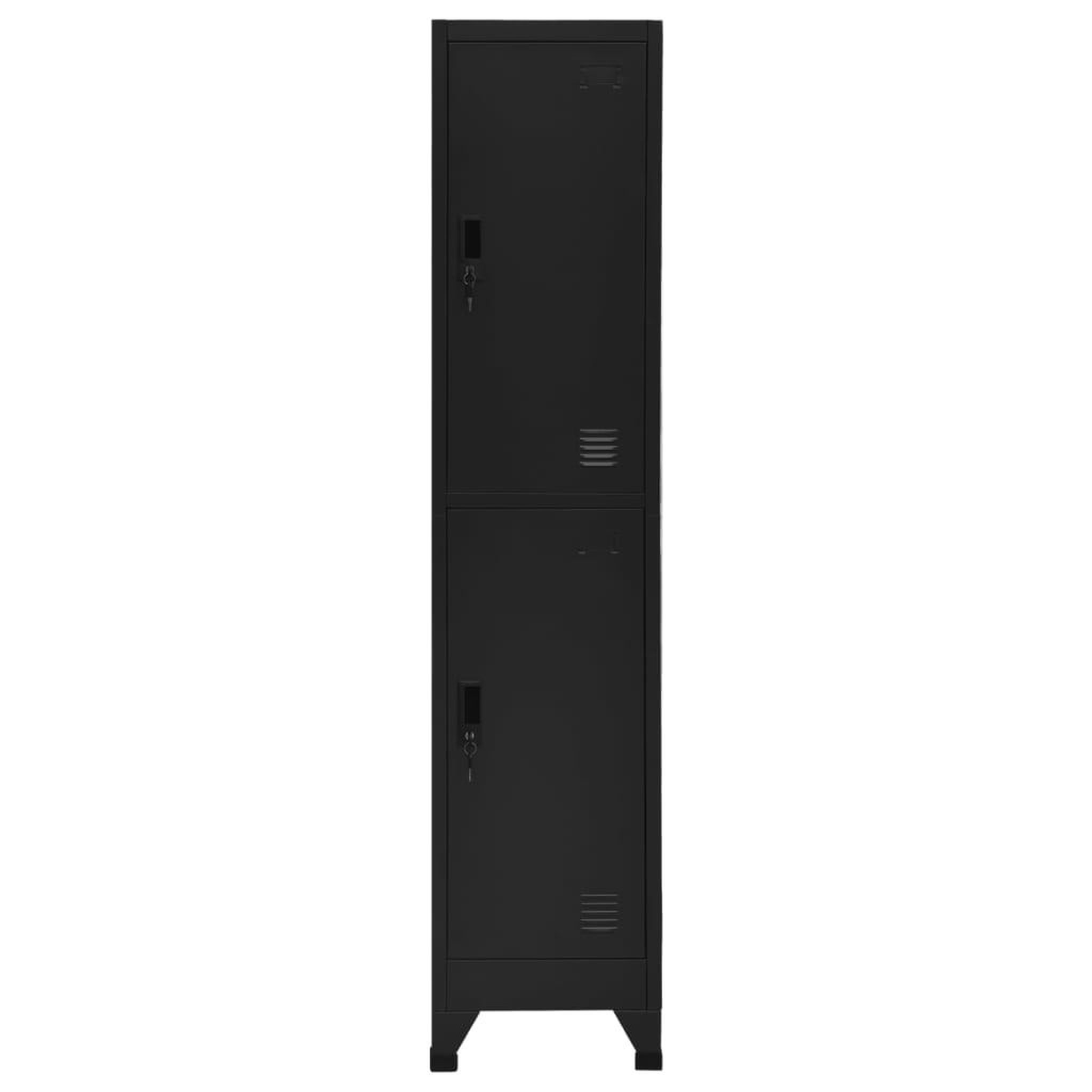Voir la diapositive 2 : VIDAXL Armoire a casiers Noir 38x45x180 cm Acier
