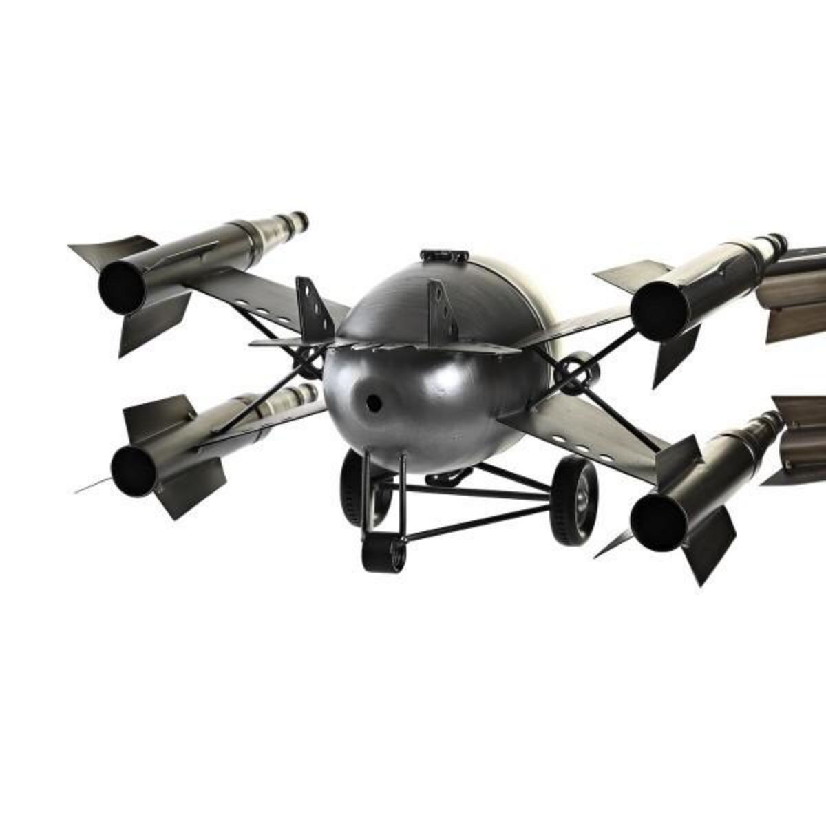 AAAAA Horloge de table DKD Home Decor Doré Argenté Fer Loft 38,5 x 28 x 19,5 cm (2 Unités)