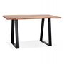 Paris Prix Table de Bar Design  Azimato  160cm Naturel & Noir