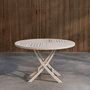 Voir la diapositive 3 : Paris Prix Table de Jardin Ronde  Kenya  120cm Naturel
