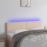 VIDAXL Tete de lit a LED Cappuccino 144x5x78/88 cm Similicuir