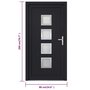 Voir la diapositive 6 : VIDAXL Porte d'entree anthracite 88x200 cm PVC