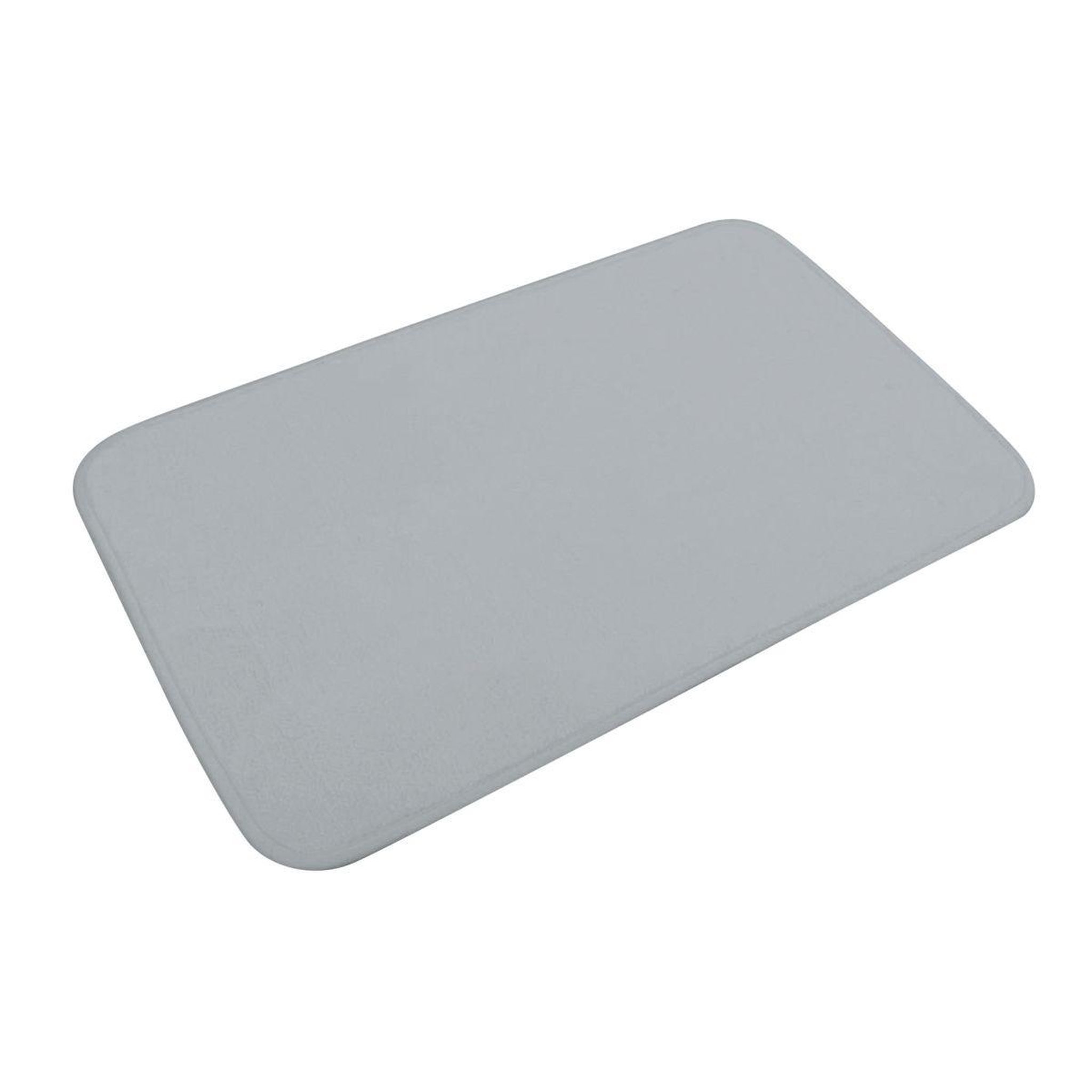 Douceur d'Intérieur Tapis de bain microfibre  vitamine ii  45x75cm gris clair