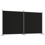 Voir la diapositive 2 : VIDAXL Cloison de separation 2 panneaux Noir 348x180 cm Tissu