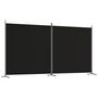 Voir la diapositive 2 : VIDAXL Cloison de separation 2 panneaux Noir 348x180 cm Tissu