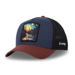 CAPSLAB Casquette homme trucker effet bamboo finitions premium Starry Night. Coloris disponibles : Bleu