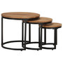Voir la diapositive 3 : VIDAXL Tables d'appoint 3 pcs Bois d'acacia solide