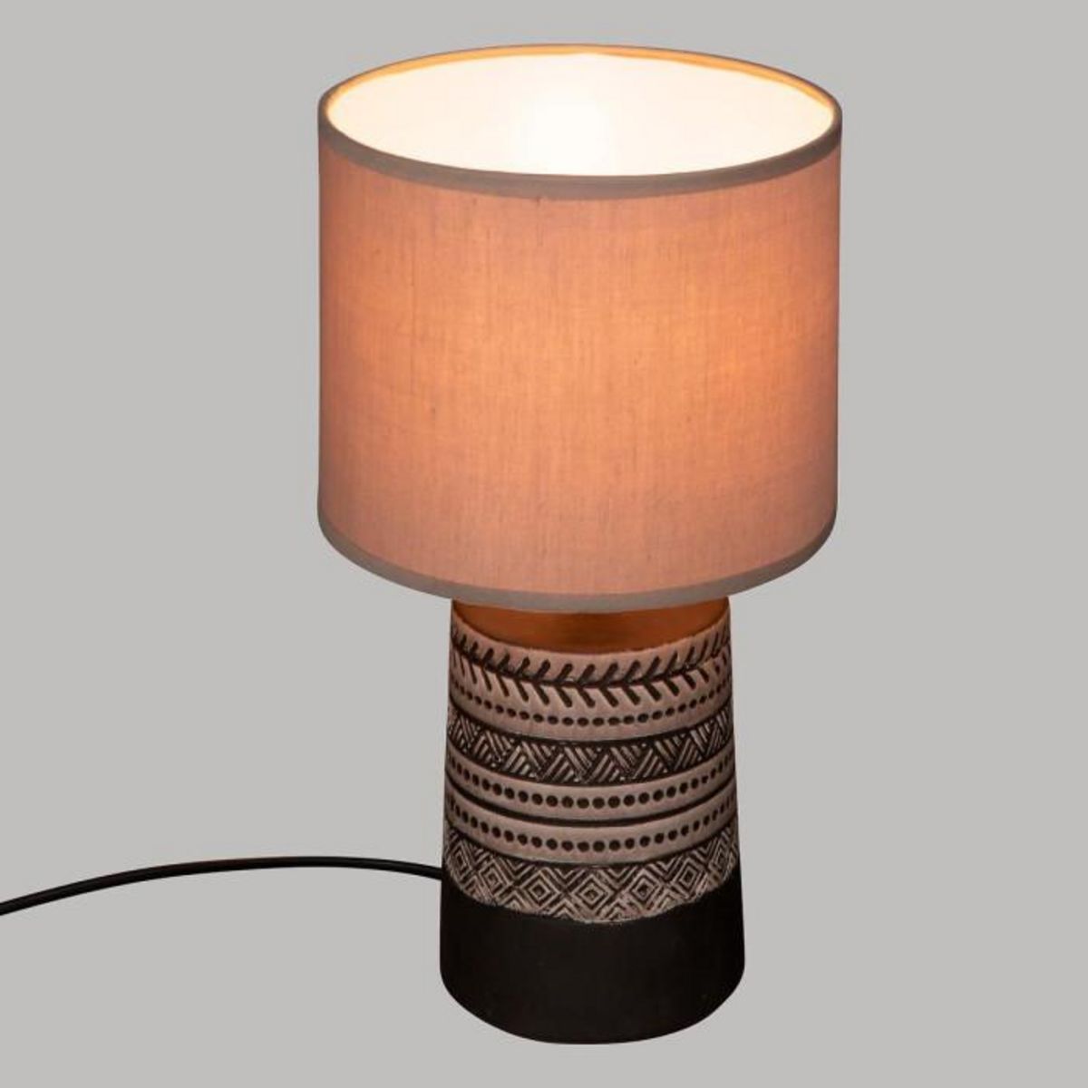 ATMOSPHERA Lampe à Poser en Terre Cuite  Lee  34cm Marron