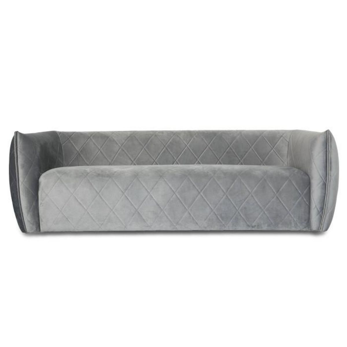 Paris Prix Canapé 3 Places Velours  Marquita  220cm Gris