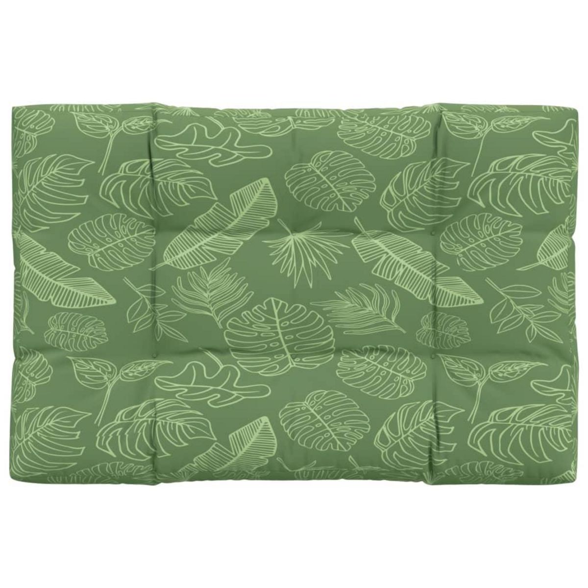 VIDAXL Coussin de palette a motif de feuilles 120x80x12 cm Tissu