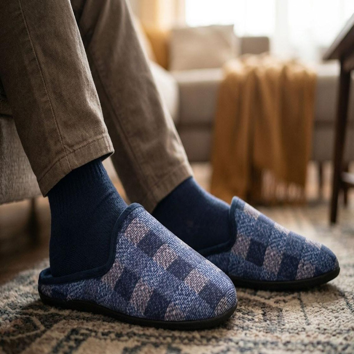 OZABI OZABI Pantoufles Homme Mule Chaudes Antiderapantes Confort