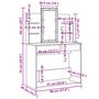 Voir la diapositive 6 : VIDAXL Coiffeuse avec lumieres LED gris beton 96x40x142 cm