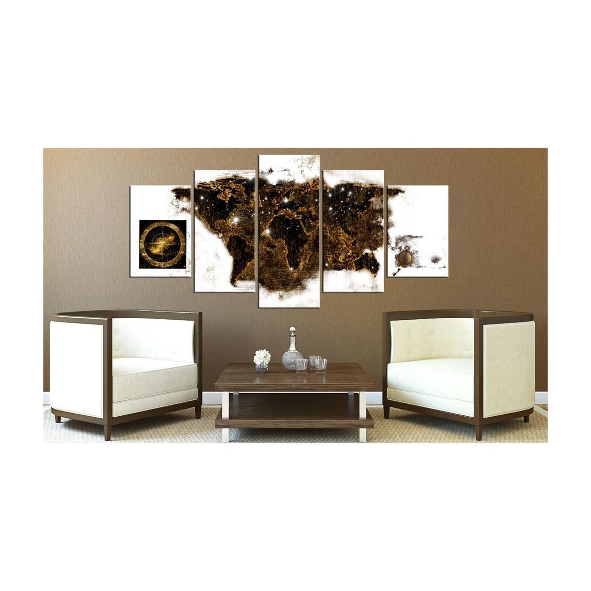 Voir la diapositive 2 : Paris Prix Tableau imprimé  brown map
