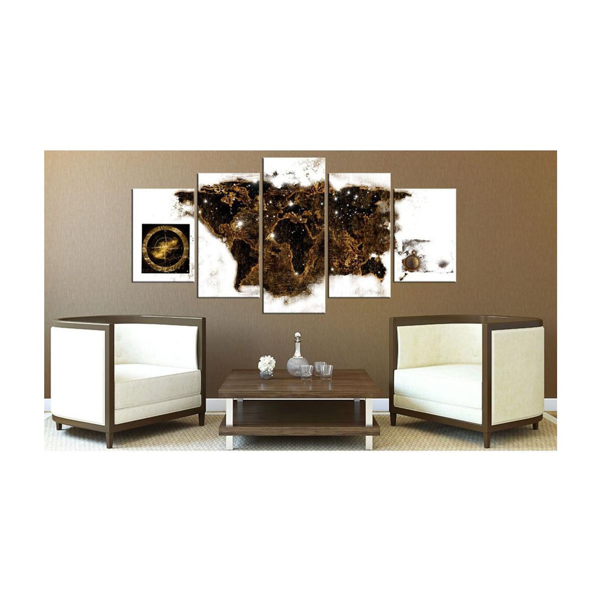 Paris Prix Tableau Imprimé  Brown Map