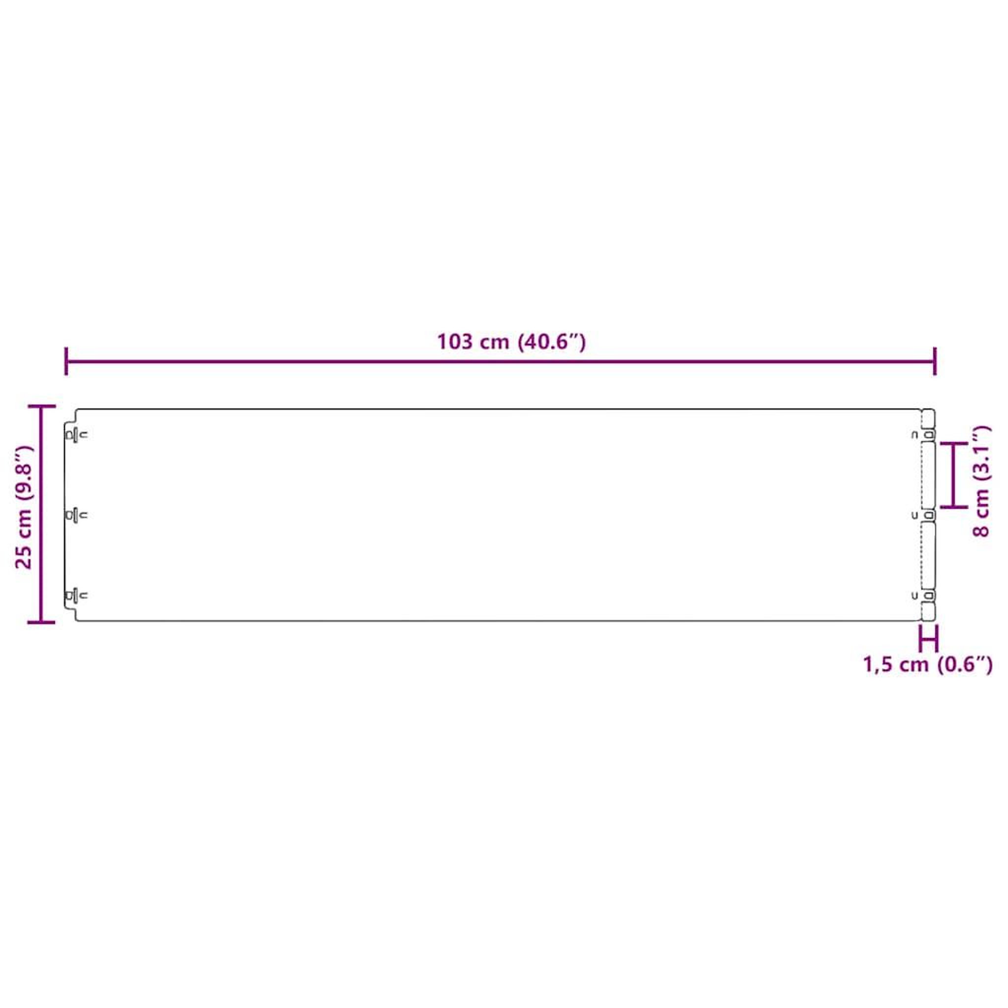 Voir la diapositive 6 : VIDAXL Bordures de pelouse 20 pcs 25x103 cm acier patinable flexible