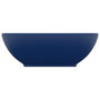 Voir la diapositive 3 : VIDAXL Lavabo ovale de luxe Bleu fonce mat 40x33 cm Ceramique