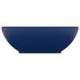 Voir la diapositive 3 : VIDAXL Lavabo ovale de luxe Bleu fonce mat 40x33 cm Ceramique