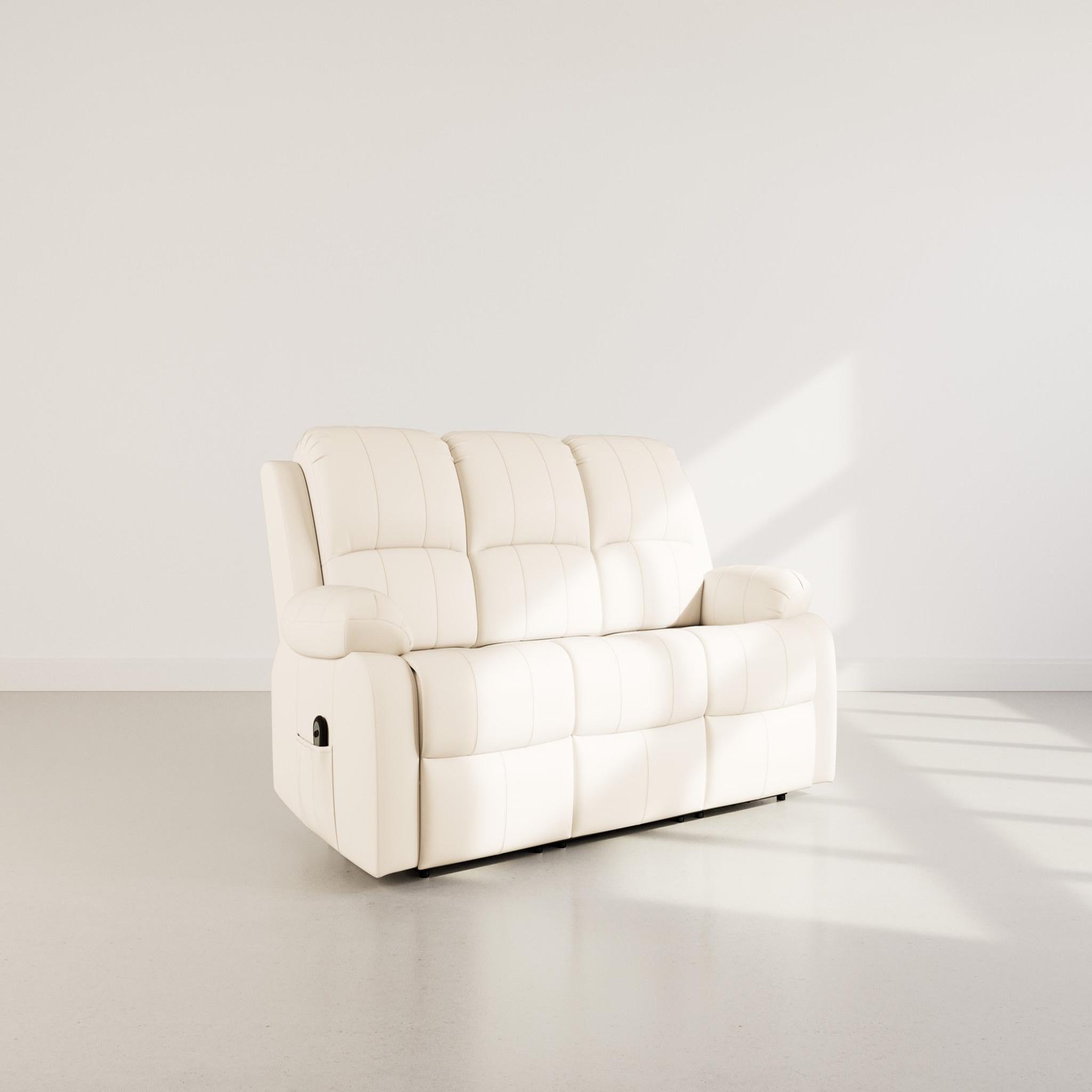 BEST MOBILIER Armand - canapé 3 places relax électrique en simili. Coloris disponibles : Beige, Noir