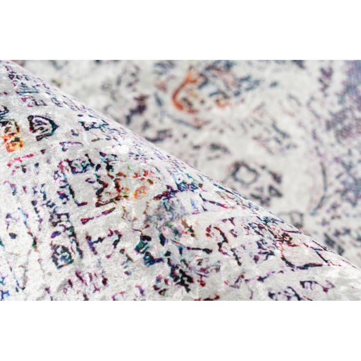 Paris Prix Tapis Vintage à Motifs  Rhodin  Multicolore