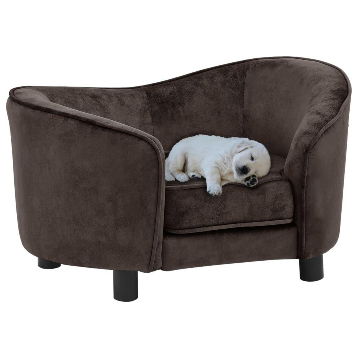 VIDAXL Canape pour chien Marron 69x49x40 cm Peluche